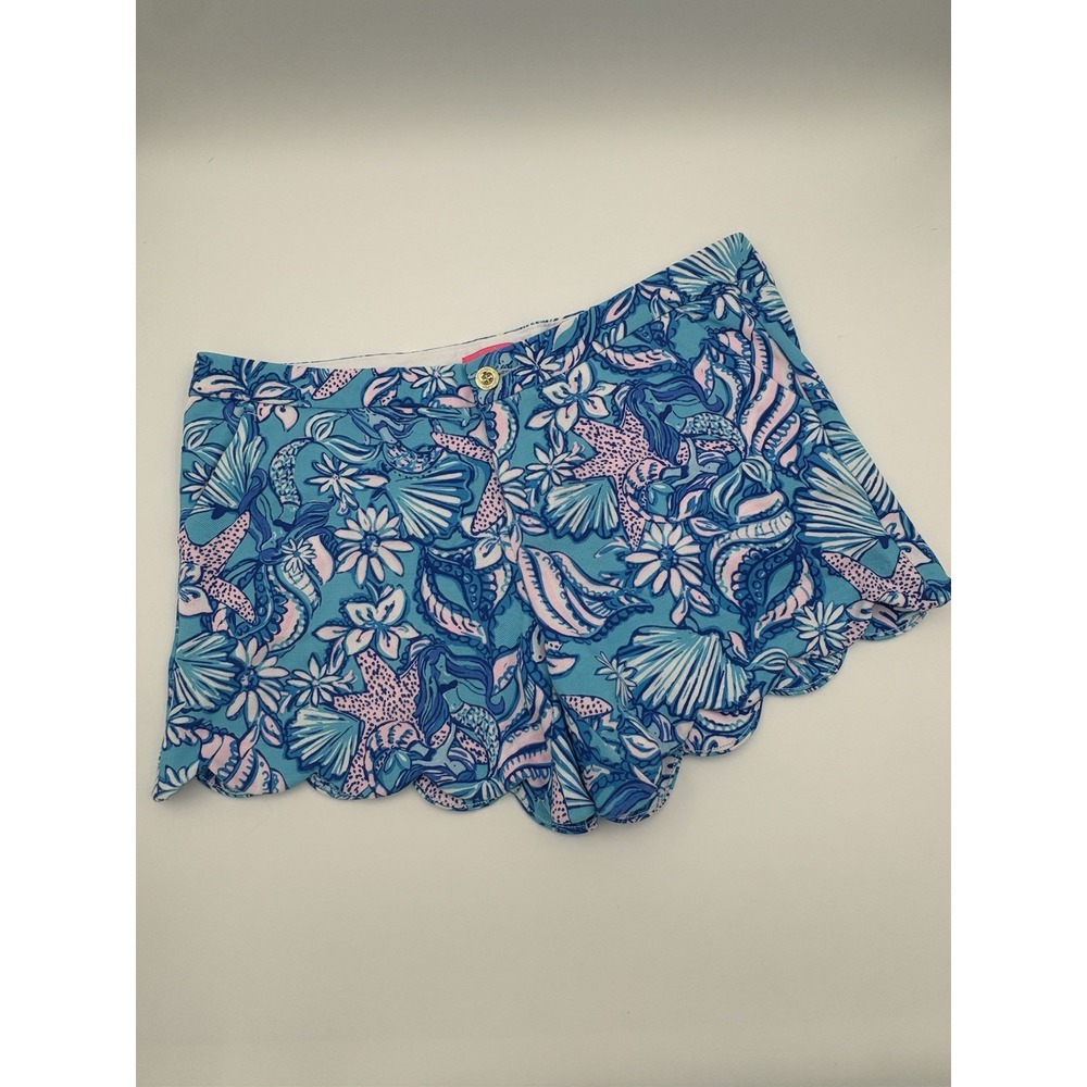 Lilly Pulitzer Buttercup shorts NWT size 16 Amalfi Blue sound the sirens Preppy
